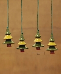 Handcrafted Wooden Christmas Dcor - Pine Set Of 4