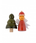 Handcrafted Xmas Tree & Fairy Fridge Magnets