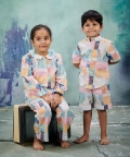 Geometric Print Girls Cord Set
