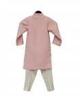 Peach Linen Ajkan With Pant