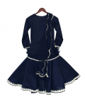 Dark Blue Kurti With Sharara