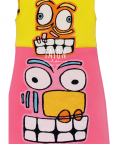 Yellow And Pink Lycra Dress
