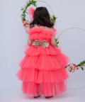 Pink Shimmer Net Gown