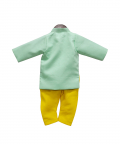 Aqua Green Ajkan With Yellow Chudidar