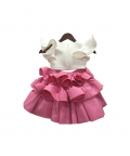 Doll Emblem Crop Top With Pink Skirt 