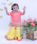 Pink Kurti With Sharara And Dupatta