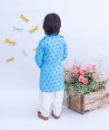 Blue Printed Kurta And Salwar