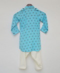 Blue Printed Kurta And Salwar