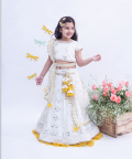 Off White Thread And Gota Embroidery Lehenga Choli Set