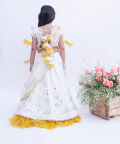 Off White Thread And Gota Embroidery Lehenga Choli Set