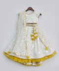 Off White Thread And Gota Embroidery Lehenga Choli Set