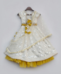 Off White Thread And Gota Embroidery Lehenga Choli Set