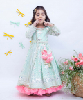Pista Green Gota Embroidery Anarkali