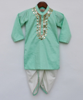 Aqua Green Kurta With Dhoti