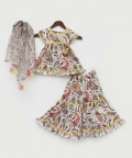 Floral Print Kurti Sharara