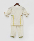 Off White Self Kurti And Salwar