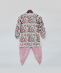 Floral Print Kurti And Dhoti