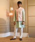 Pink Gotta Jacket And Kurta Pant