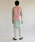 Pink Gotta Jacket And Kurta Pant