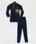 Dark Blue Bandgala With Pant
