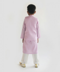 Lilac Embroidery Jacket With Kurta And Pant