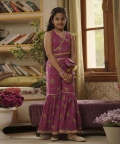 Purple Print Top And Sharara