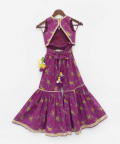Purple Print Top And Sharara