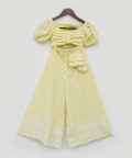 Yellow Embroidery Top And Sharara
