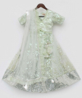 Green Sequins Embroidery Lehenga Choli And Dupatta