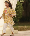 Yellow Printed Kaftan