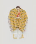 Yellow Printed Kaftan