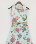 Blue Floral Printed Top And Sharara