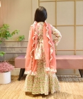 Coral Floral Print Kurti Sharara