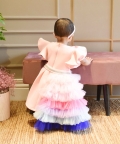 Pink Lycra Dress and Net Frills Trail
