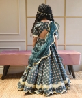 Green Printed Lehenga Choli and Dupatta