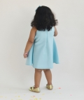 Blue A Line Lycra Dress
