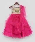 3D Flower Organza Lehenga Set 