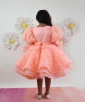Neon Peach Flower Frock