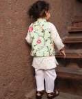 Gotta Jacket And White Mirror Kurta Pant
