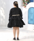 Black Sequence Dress with Jacket