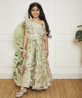 Green Sequence Embroidery Jumpsuit