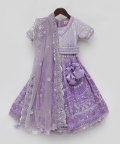 Purple Sequence Embroidery Lehenga Choli