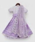 Purple Sequence Embroidery Lehenga Choli