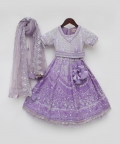 Purple Sequence Embroidery Lehenga Choli