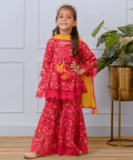 Pink Printed Kurti Sharara Set