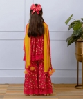 Pink Printed Kurti Sharara Set