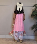 Pink Stripe Kurti Salwar Set