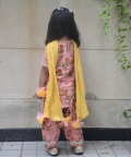 Peach Printed Kurti Salwar