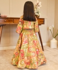 Multi Coloured Embroidered Lehenga Set