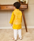 Ikat Printed Nehru Jacket Set
